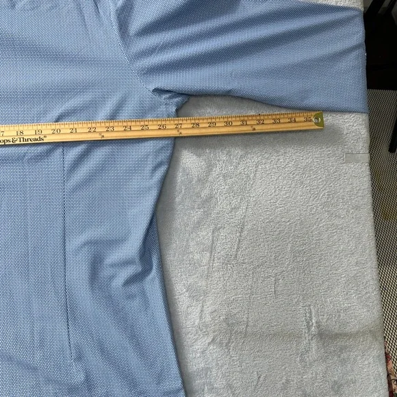 Mizzen+Main‎ Leeward Performance Dress Shirt Blue Pattern Standard Fit X-Large